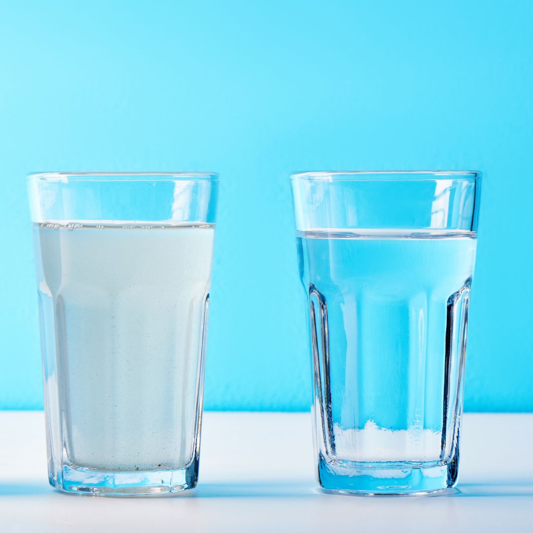 foggy glass of water next to clear glass of water foggy glass of water next to clear glass of water